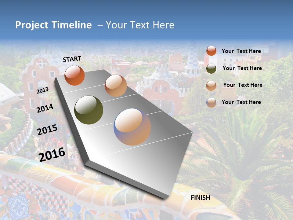 Gaudi Batllo Park Guell PowerPoint Template