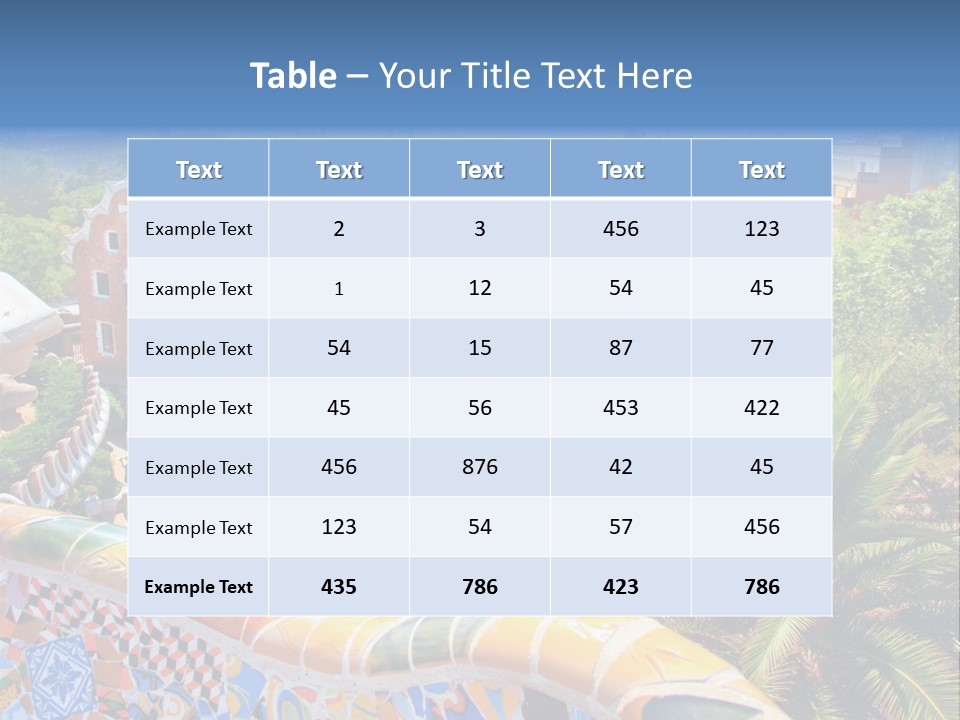 Gaudi Batllo Park Guell PowerPoint Template