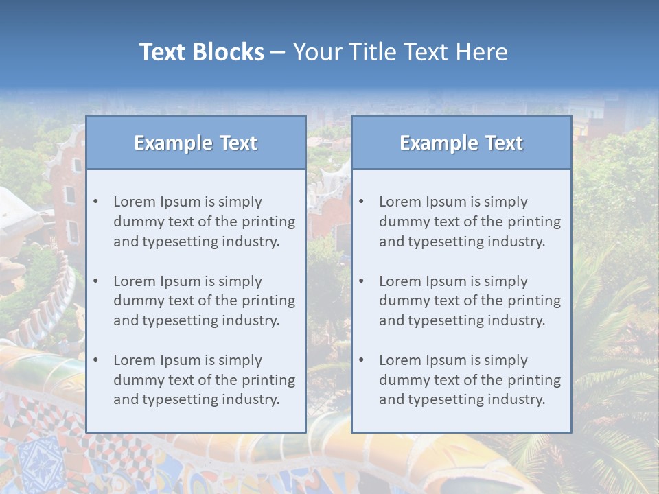 Gaudi Batllo Park Guell PowerPoint Template