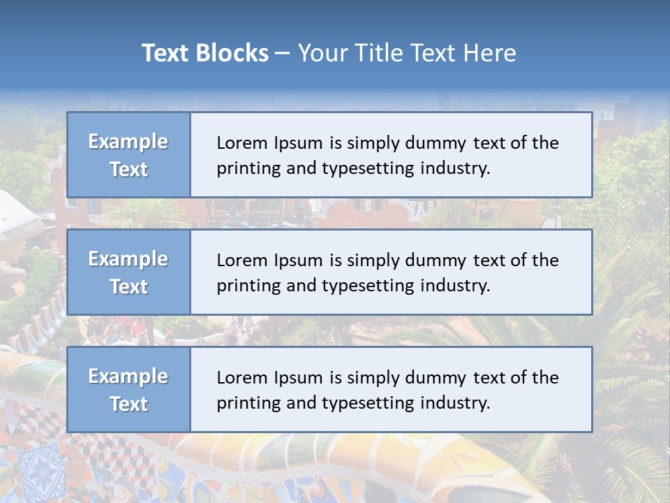 Gaudi Batllo Park Guell PowerPoint Template