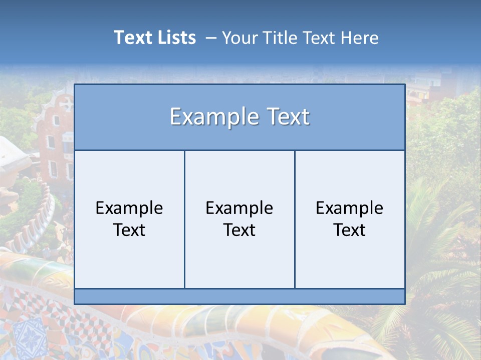 Gaudi Batllo Park Guell PowerPoint Template