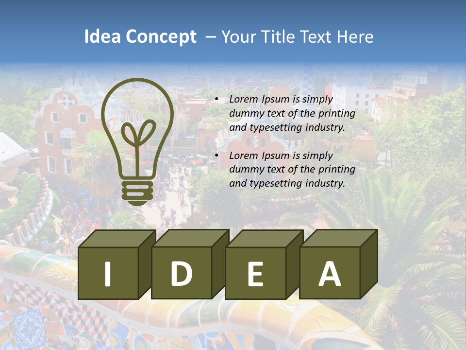 Gaudi Batllo Park Guell PowerPoint Template