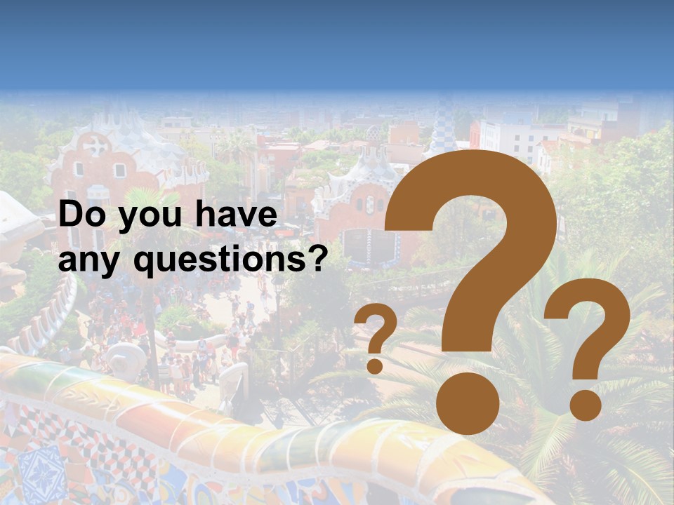 Gaudi Batllo Park Guell PowerPoint Template