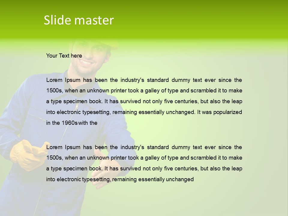 Caucasian Professional Young PowerPoint Template