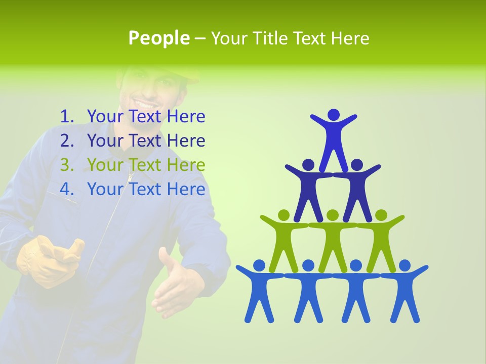 Caucasian Professional Young PowerPoint Template