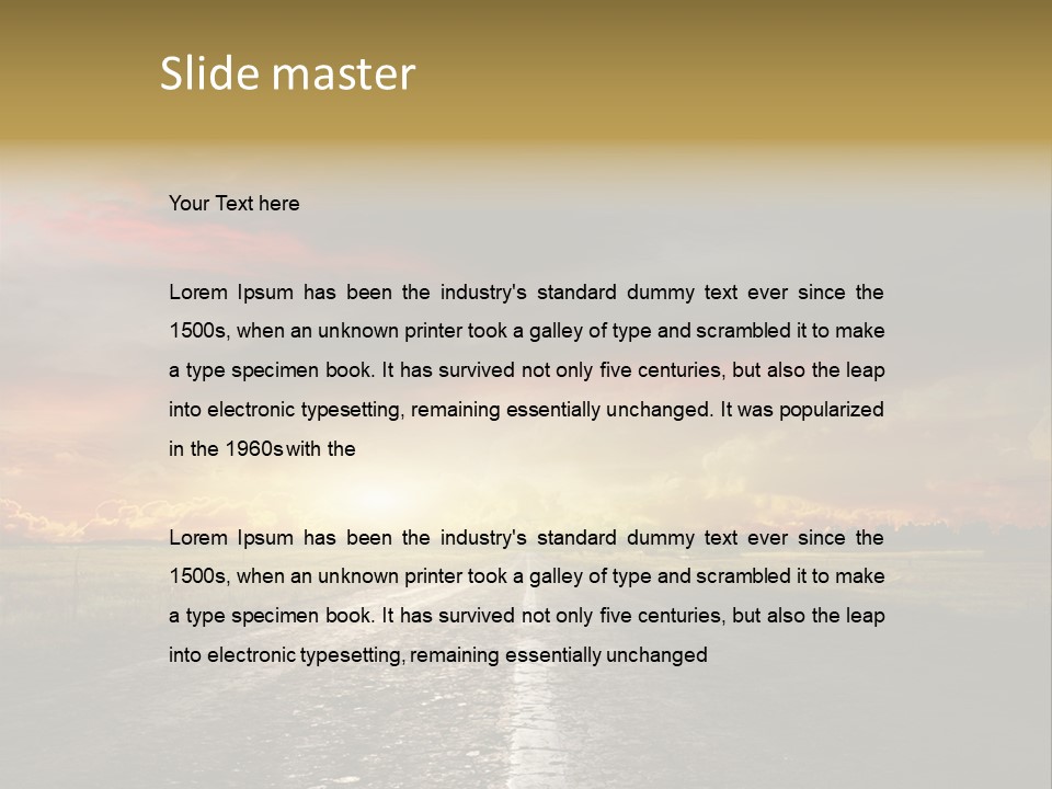 Horizon Highway Land PowerPoint Template