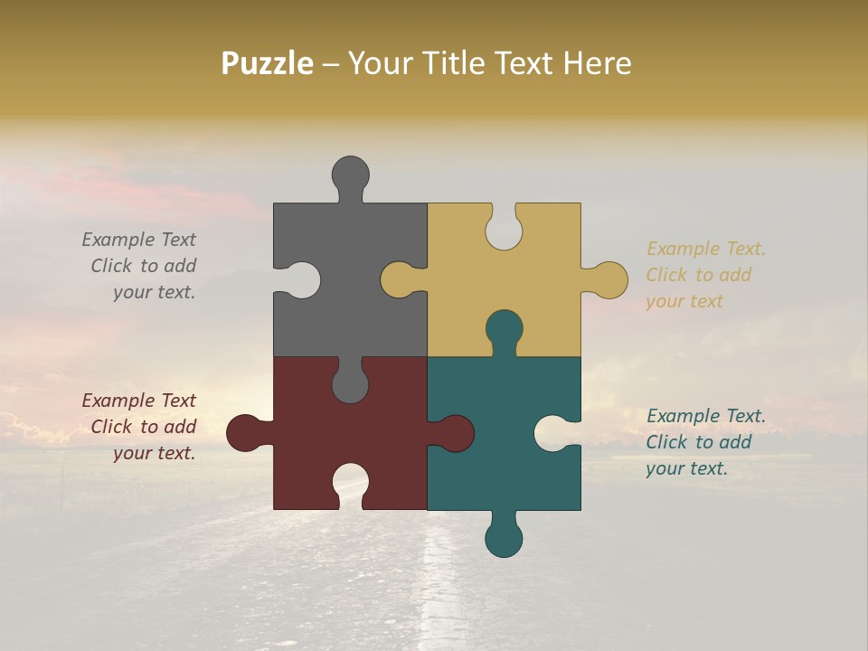 Horizon Highway Land PowerPoint Template