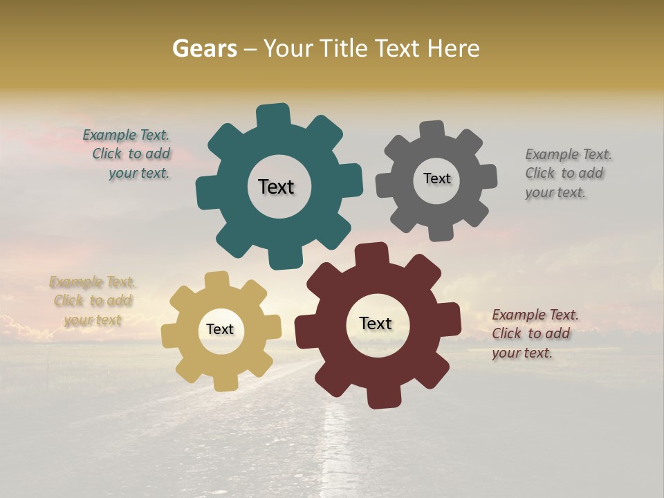 Horizon Highway Land PowerPoint Template