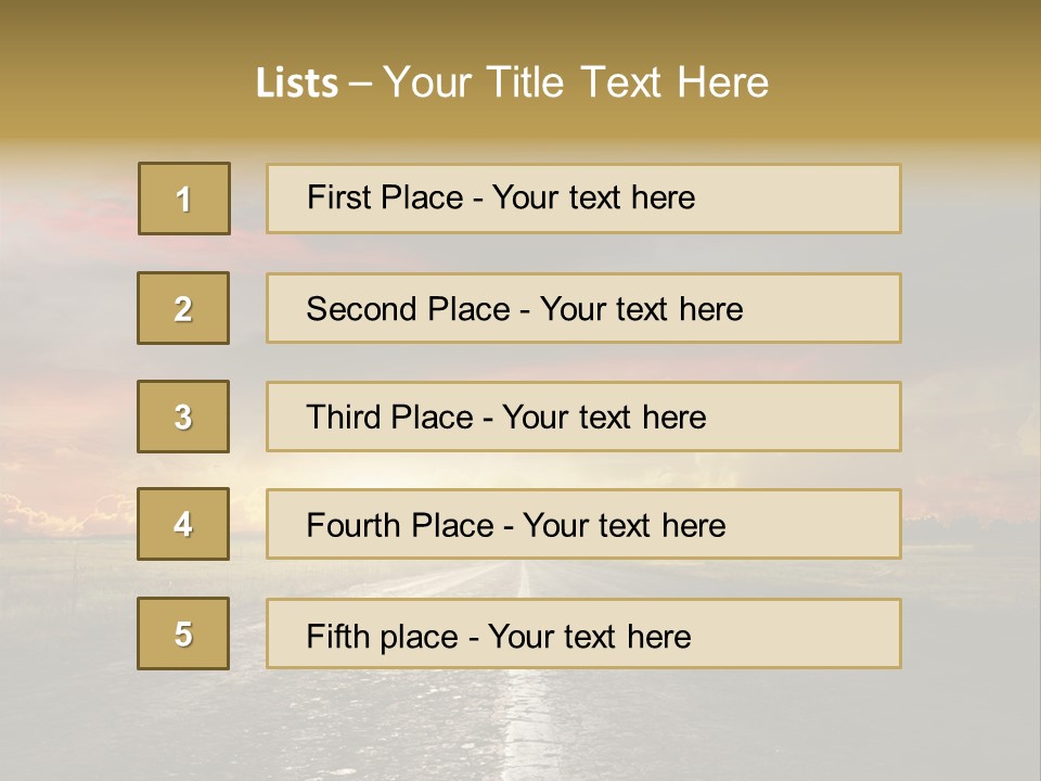 Horizon Highway Land PowerPoint Template