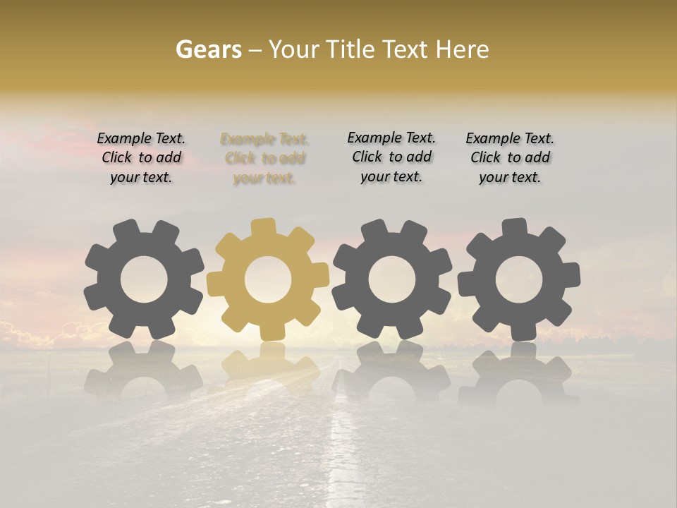 Horizon Highway Land PowerPoint Template