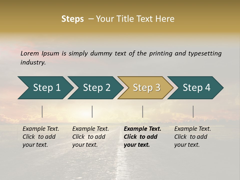 Horizon Highway Land PowerPoint Template