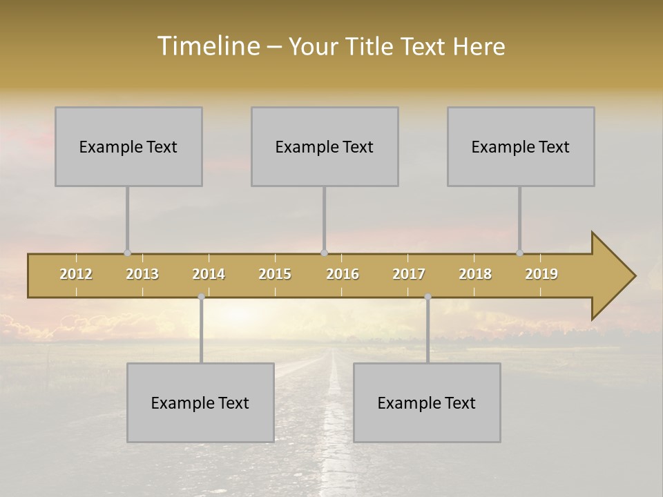 Horizon Highway Land PowerPoint Template