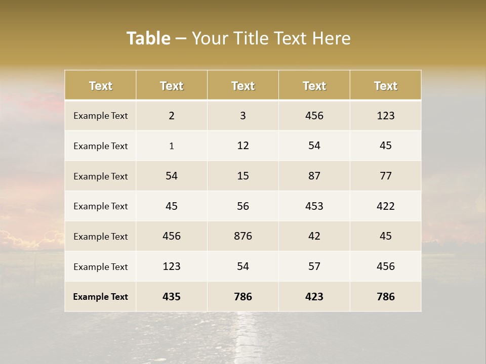 Horizon Highway Land PowerPoint Template