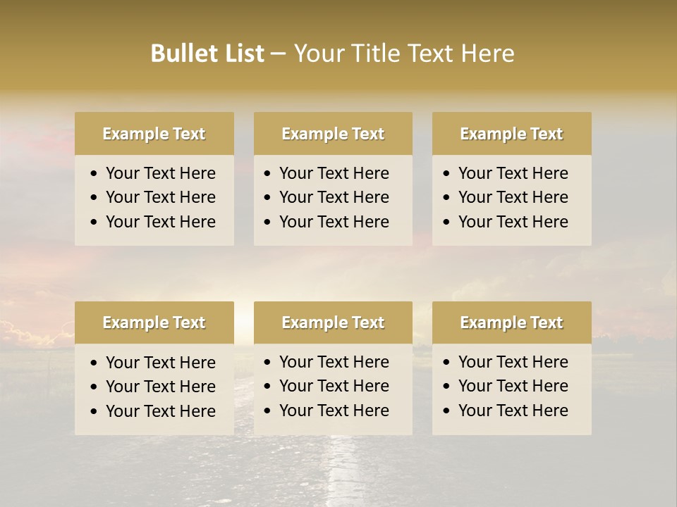 Horizon Highway Land PowerPoint Template