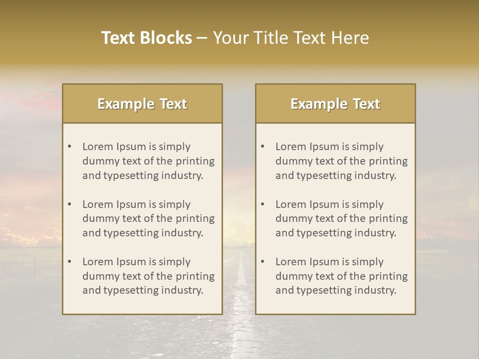 Horizon Highway Land PowerPoint Template