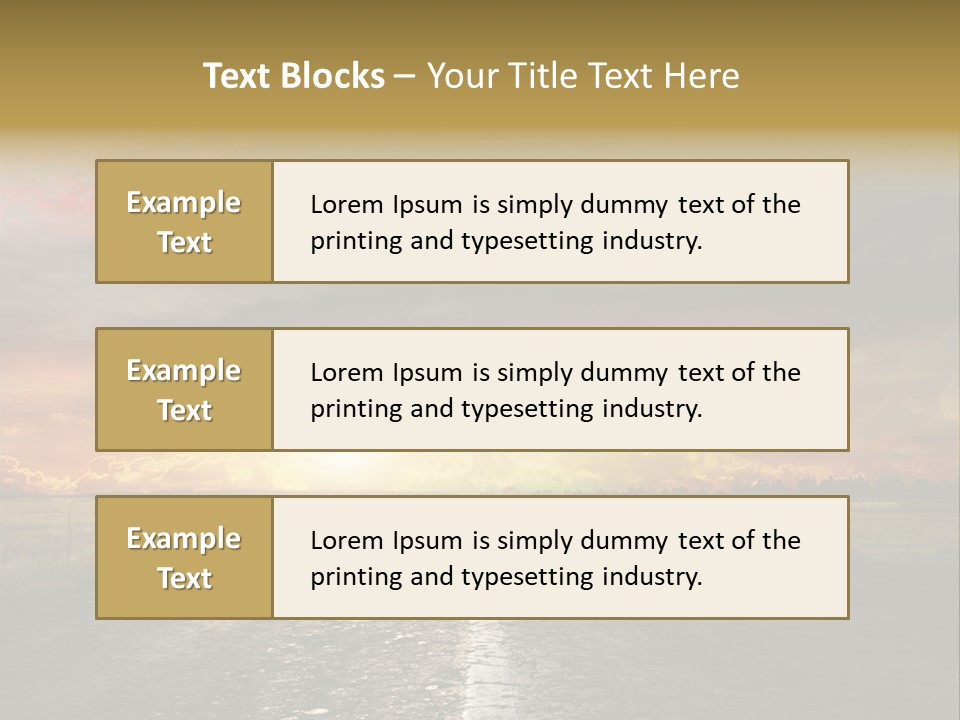 Horizon Highway Land PowerPoint Template