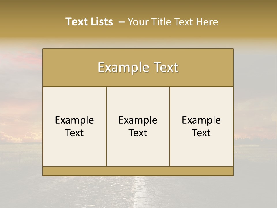 Horizon Highway Land PowerPoint Template