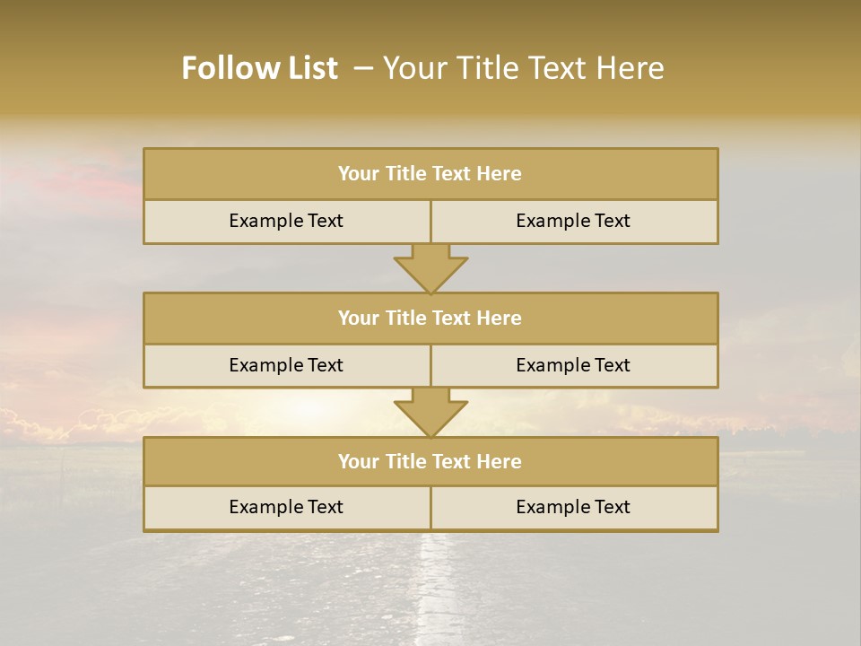 Horizon Highway Land PowerPoint Template