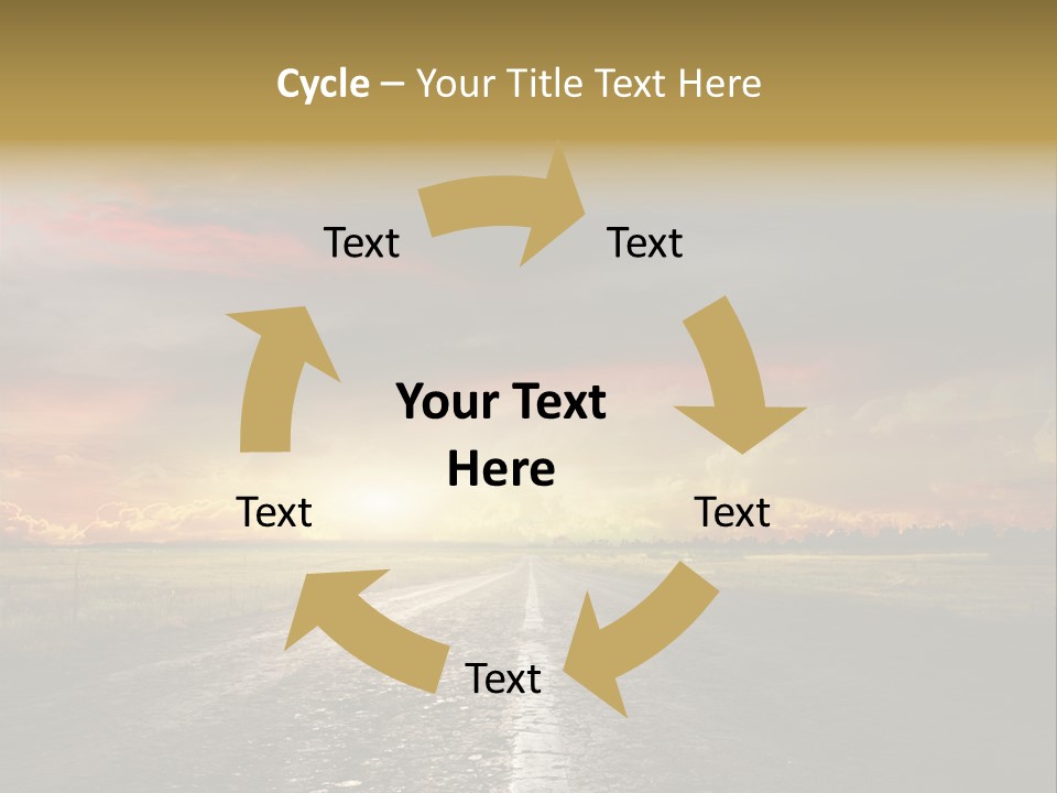Horizon Highway Land PowerPoint Template