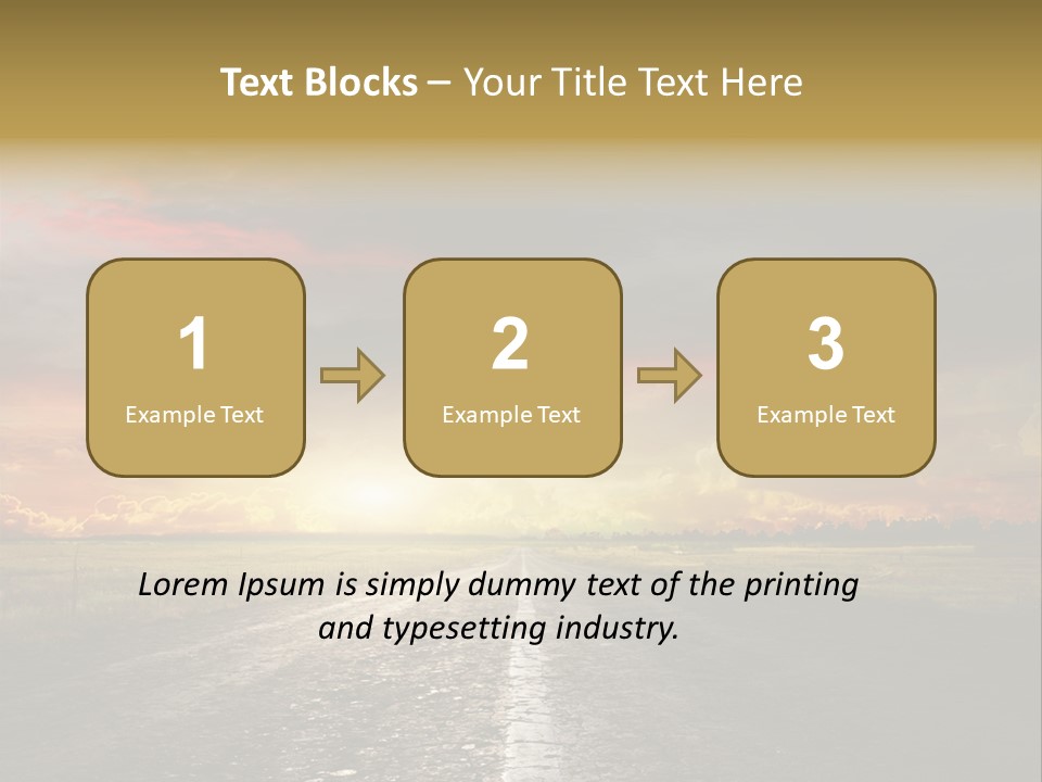 Horizon Highway Land PowerPoint Template