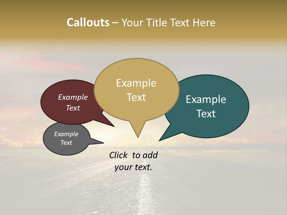 Horizon Highway Land PowerPoint Template
