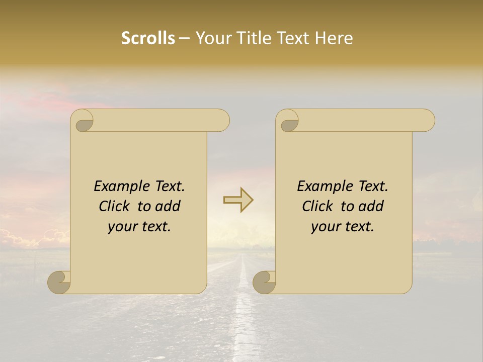 Horizon Highway Land PowerPoint Template
