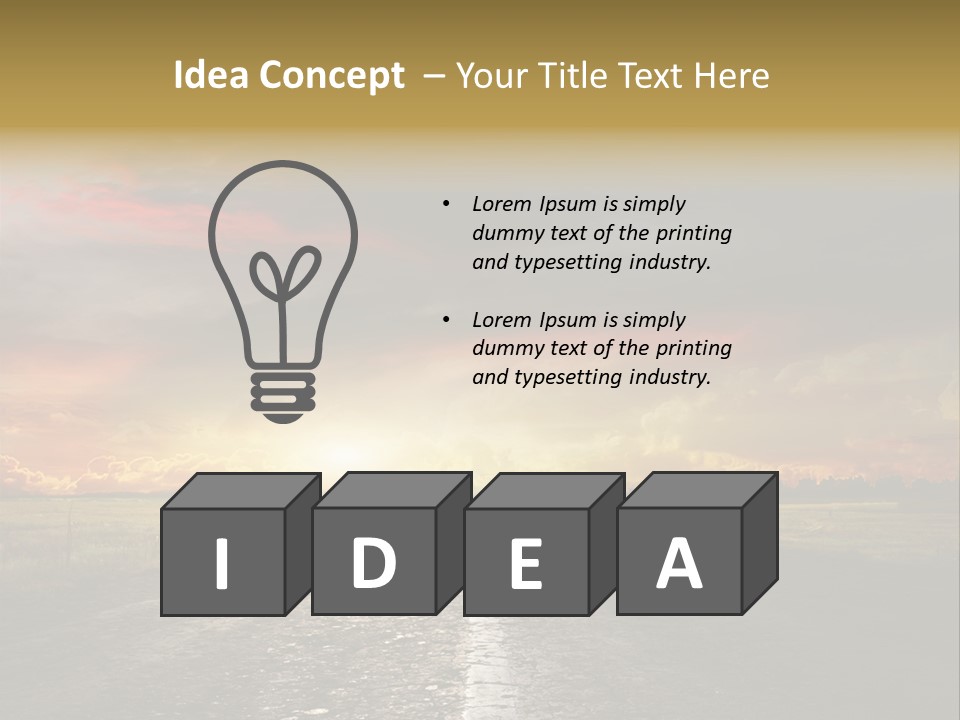 Horizon Highway Land PowerPoint Template