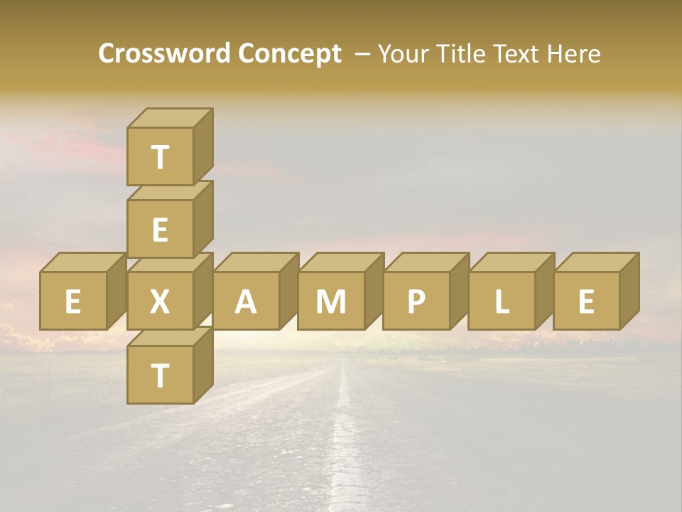 Horizon Highway Land PowerPoint Template