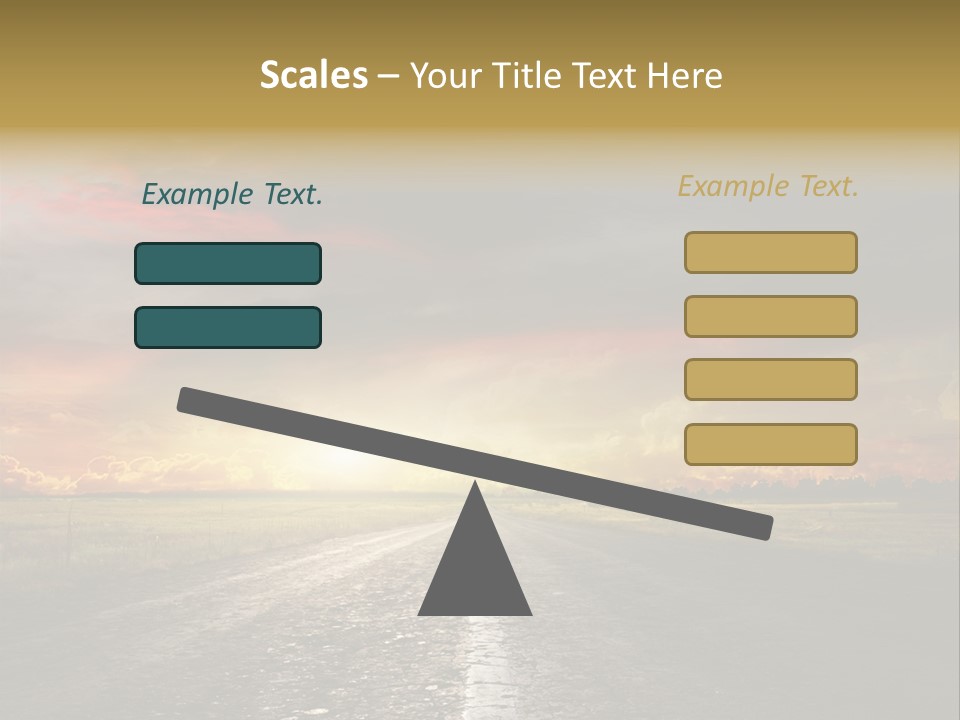 Horizon Highway Land PowerPoint Template