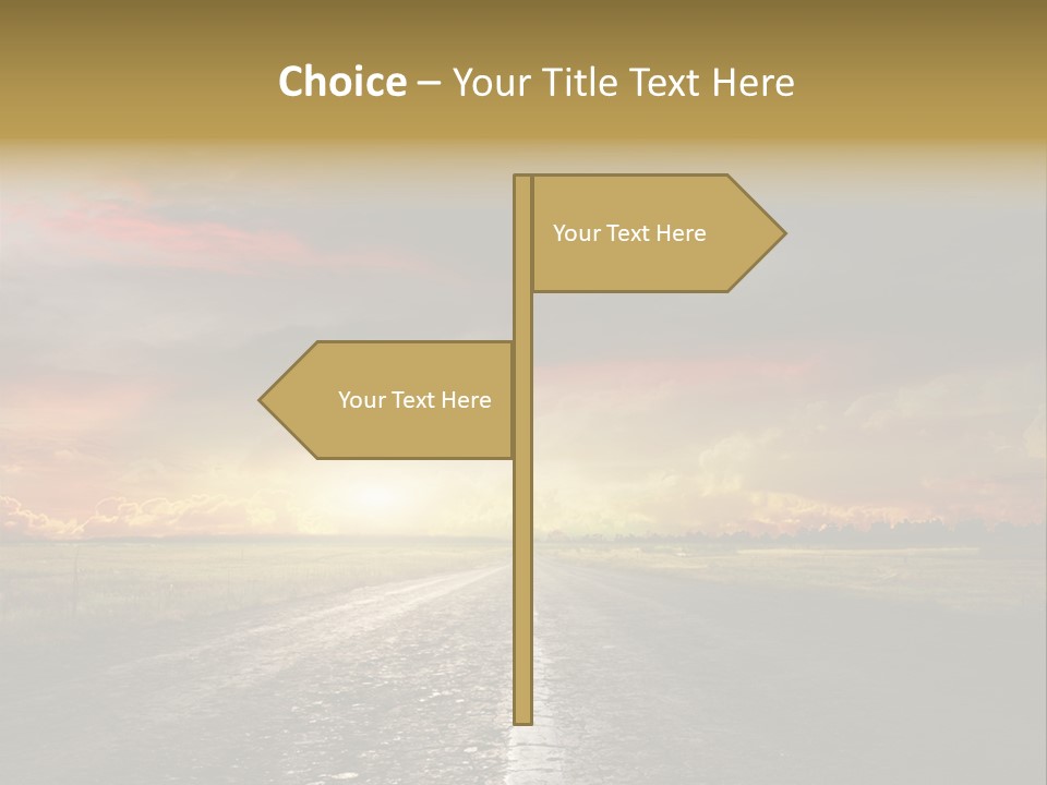 Horizon Highway Land PowerPoint Template