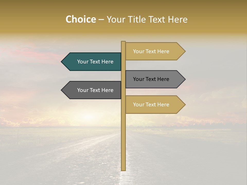 Horizon Highway Land PowerPoint Template