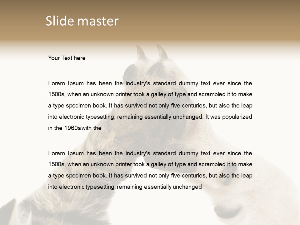 Cat Tenderness Love PowerPoint Template