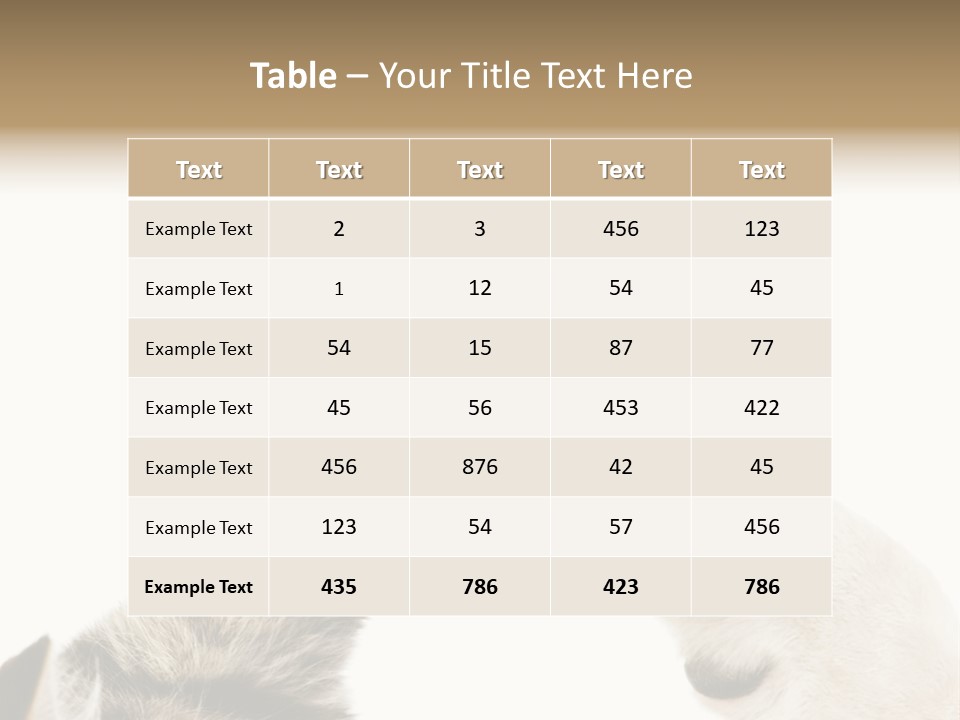 Cat Tenderness Love PowerPoint Template