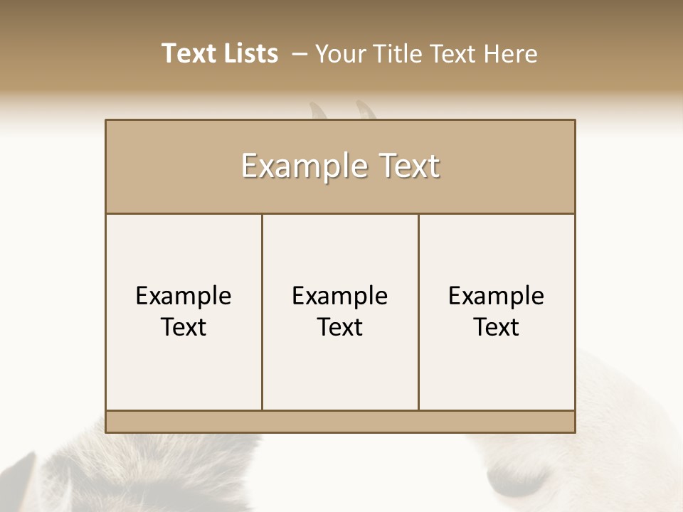 Cat Tenderness Love PowerPoint Template