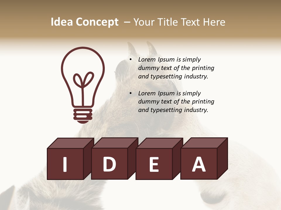 Cat Tenderness Love PowerPoint Template