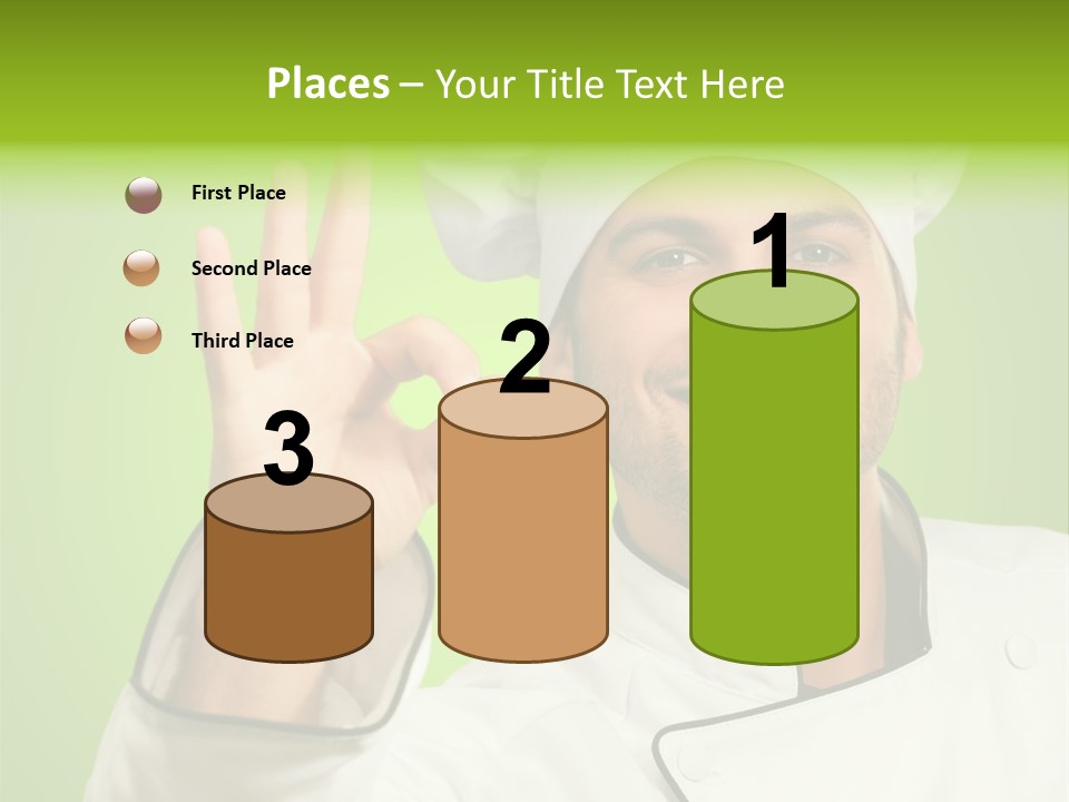 Work Gesture Green PowerPoint Template