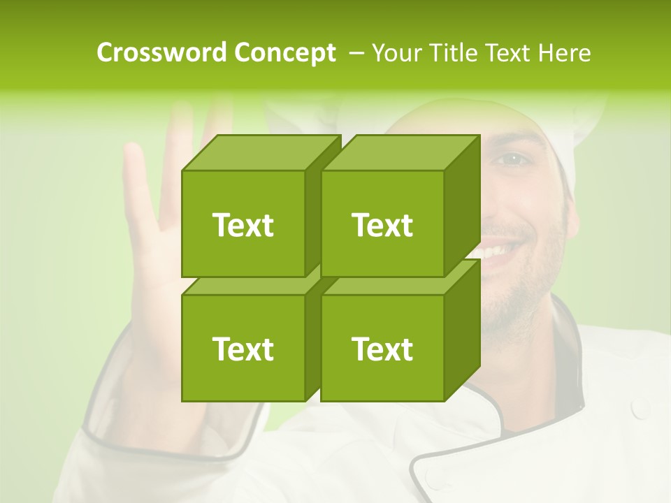 Work Gesture Green PowerPoint Template