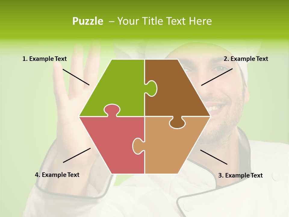 Work Gesture Green PowerPoint Template