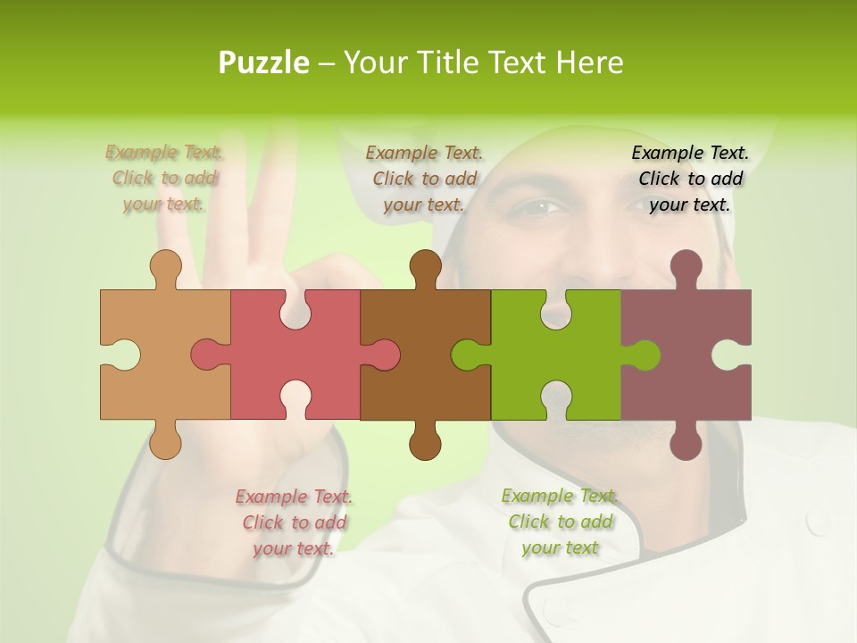 Work Gesture Green PowerPoint Template