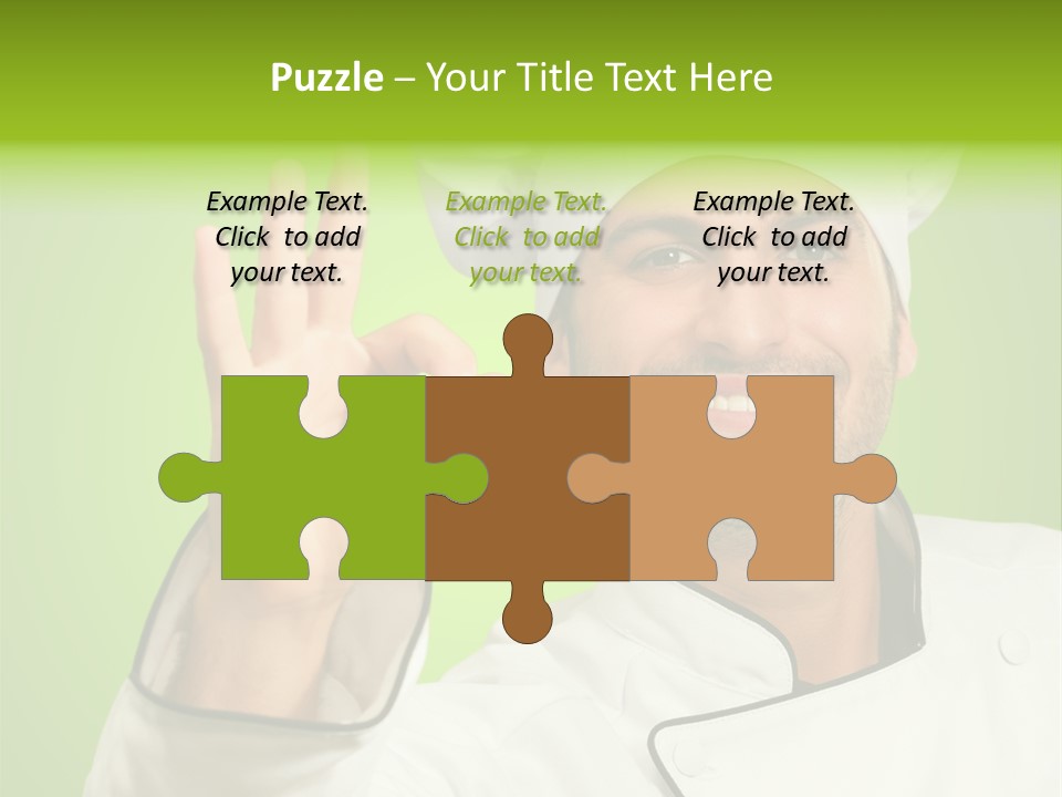 Work Gesture Green PowerPoint Template