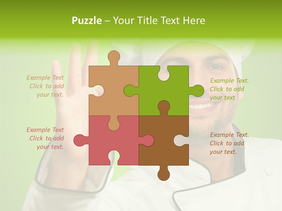 Work Gesture Green PowerPoint Template