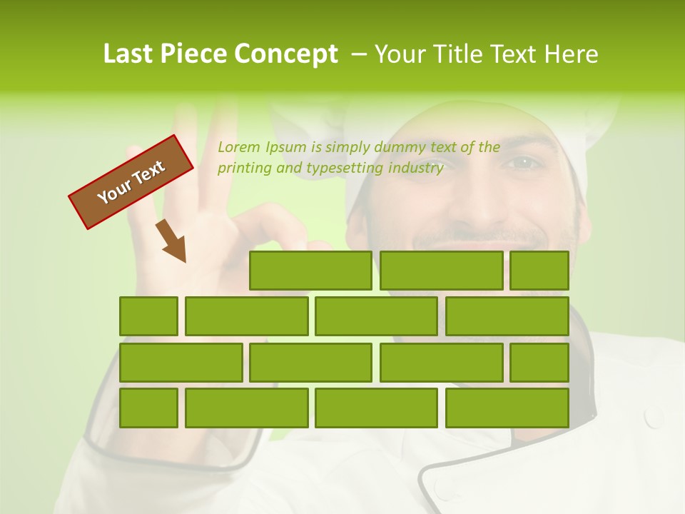 Work Gesture Green PowerPoint Template