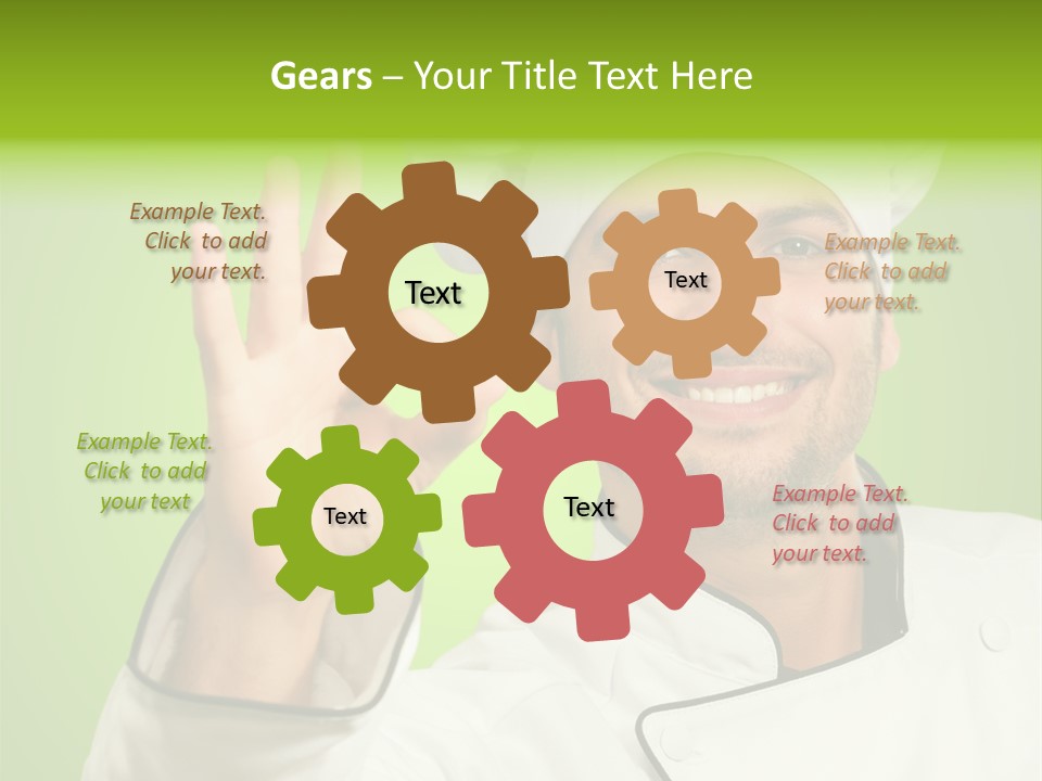 Work Gesture Green PowerPoint Template