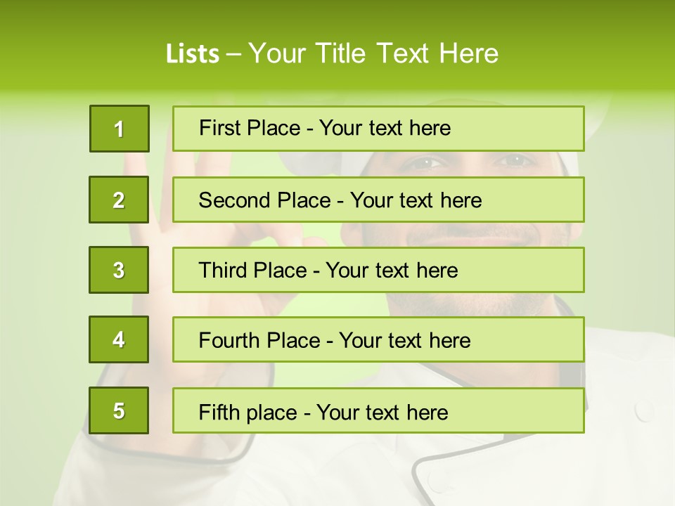Work Gesture Green PowerPoint Template