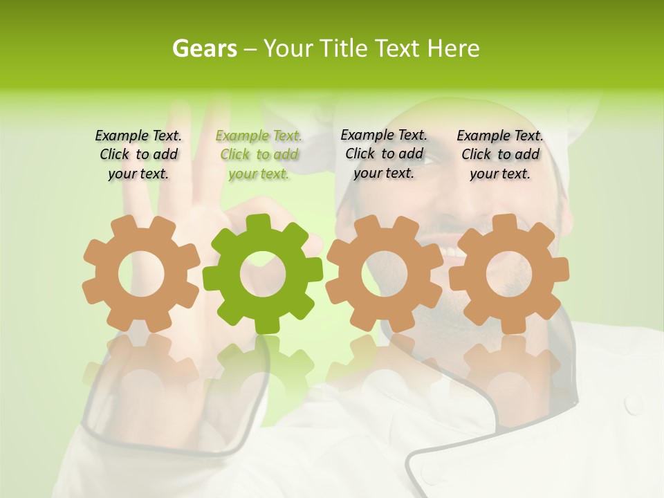 Work Gesture Green PowerPoint Template