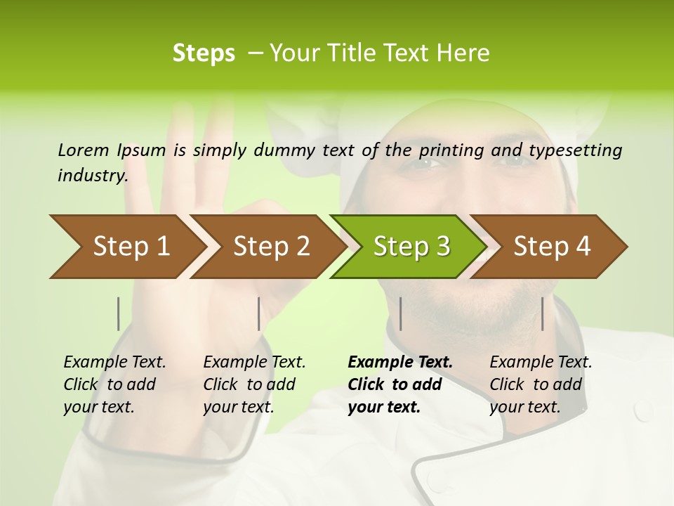 Work Gesture Green PowerPoint Template