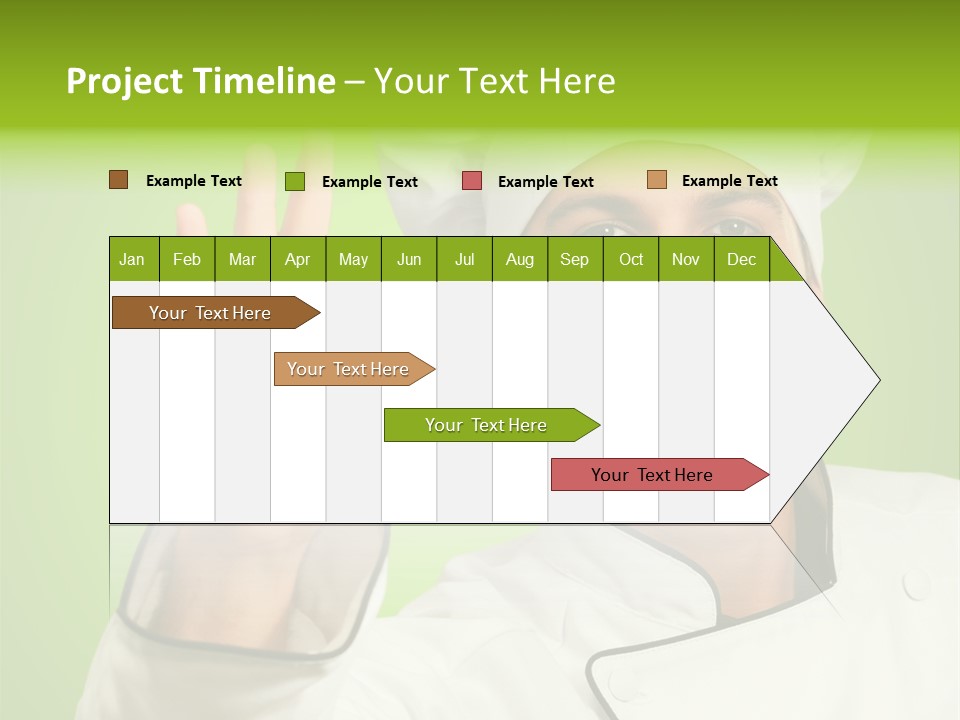 Work Gesture Green PowerPoint Template