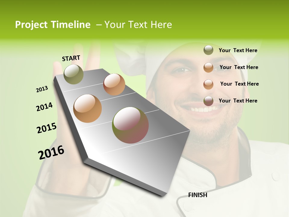 Work Gesture Green PowerPoint Template