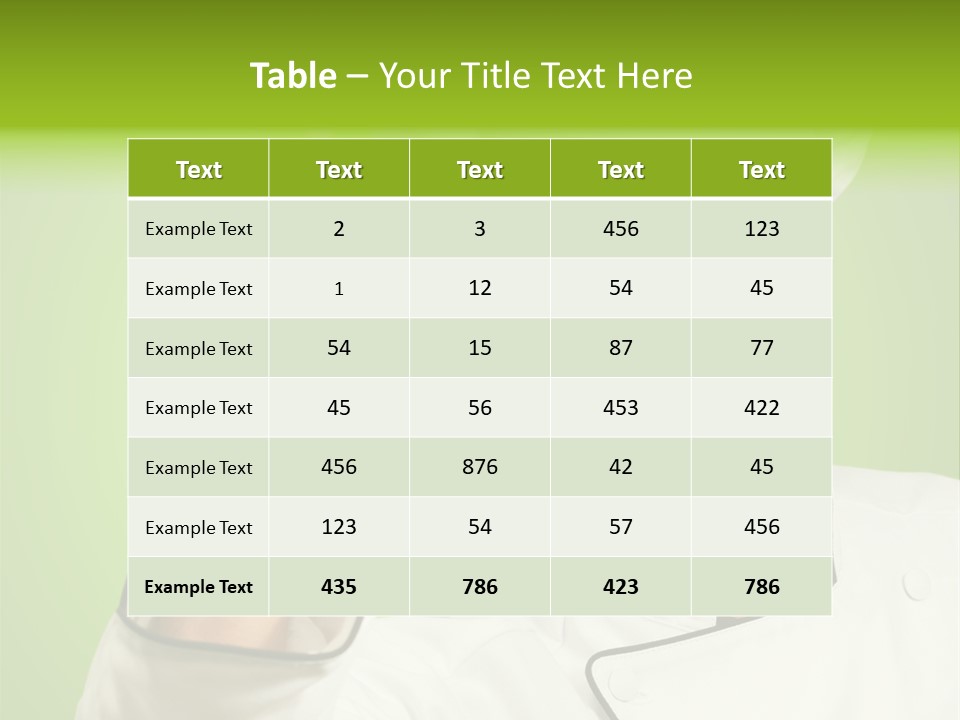 Work Gesture Green PowerPoint Template