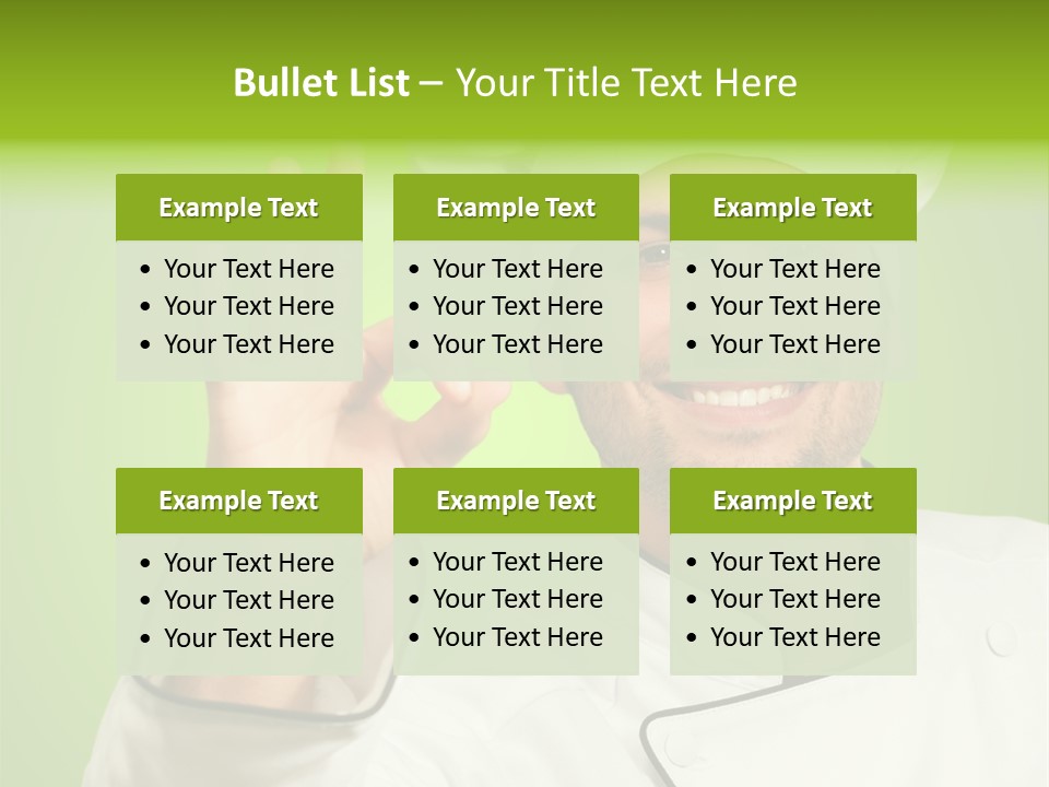 Work Gesture Green PowerPoint Template